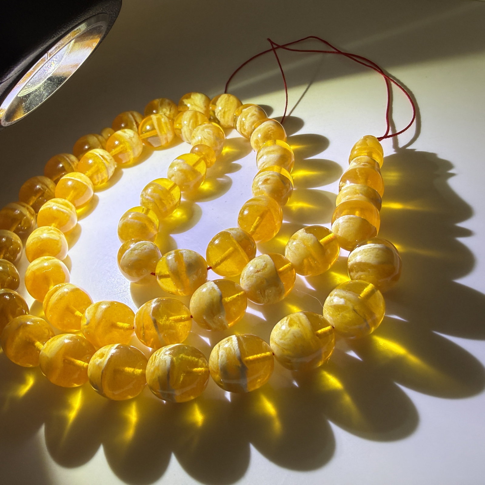 Exquisite Amber Tesbih made from Round Amber beads - 8