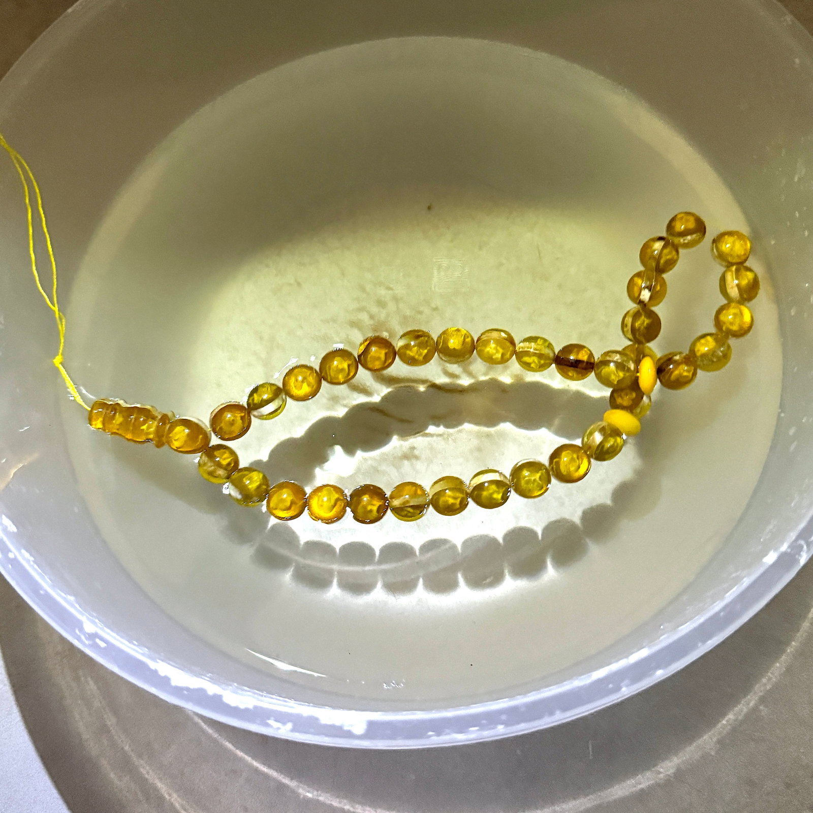Unique and Fascinating Amber Tesbih made from Round Amber beads - 16