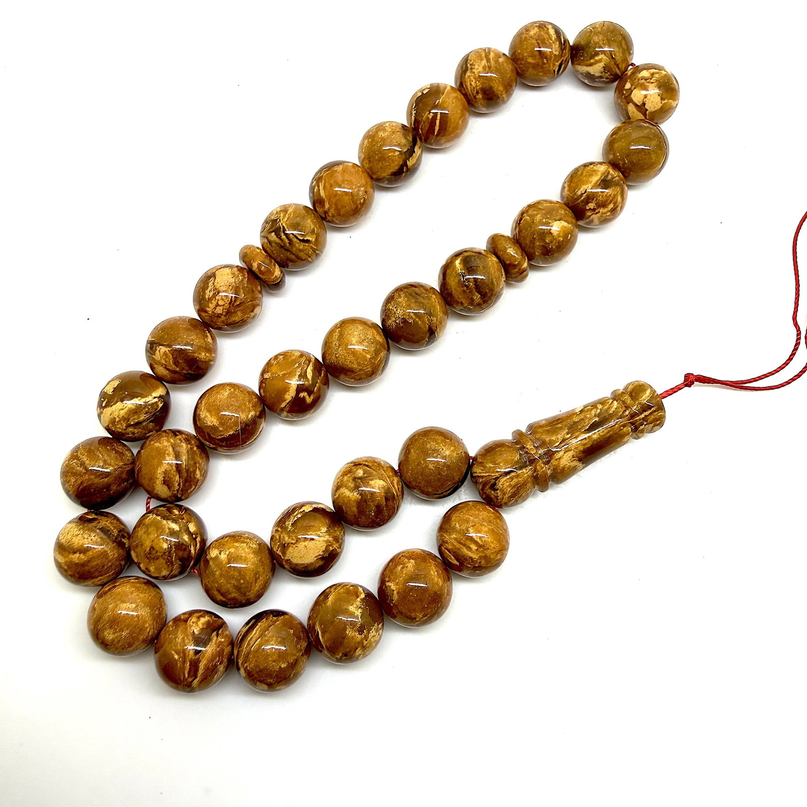 Fascinating Amber Tesbih made from Round Amber beads - 6
