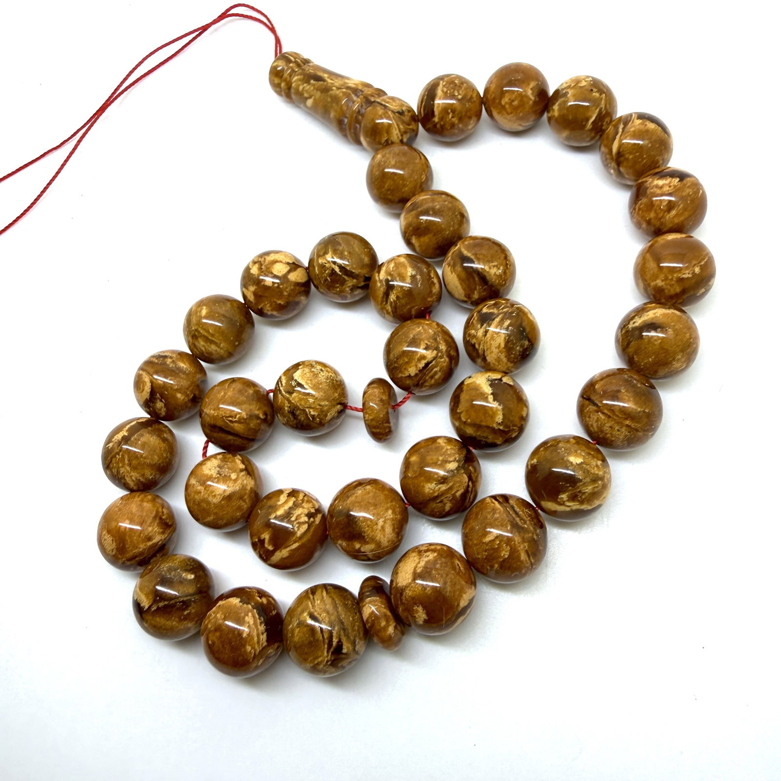 Fascinating Amber Tesbih made from Round Amber beads - 8