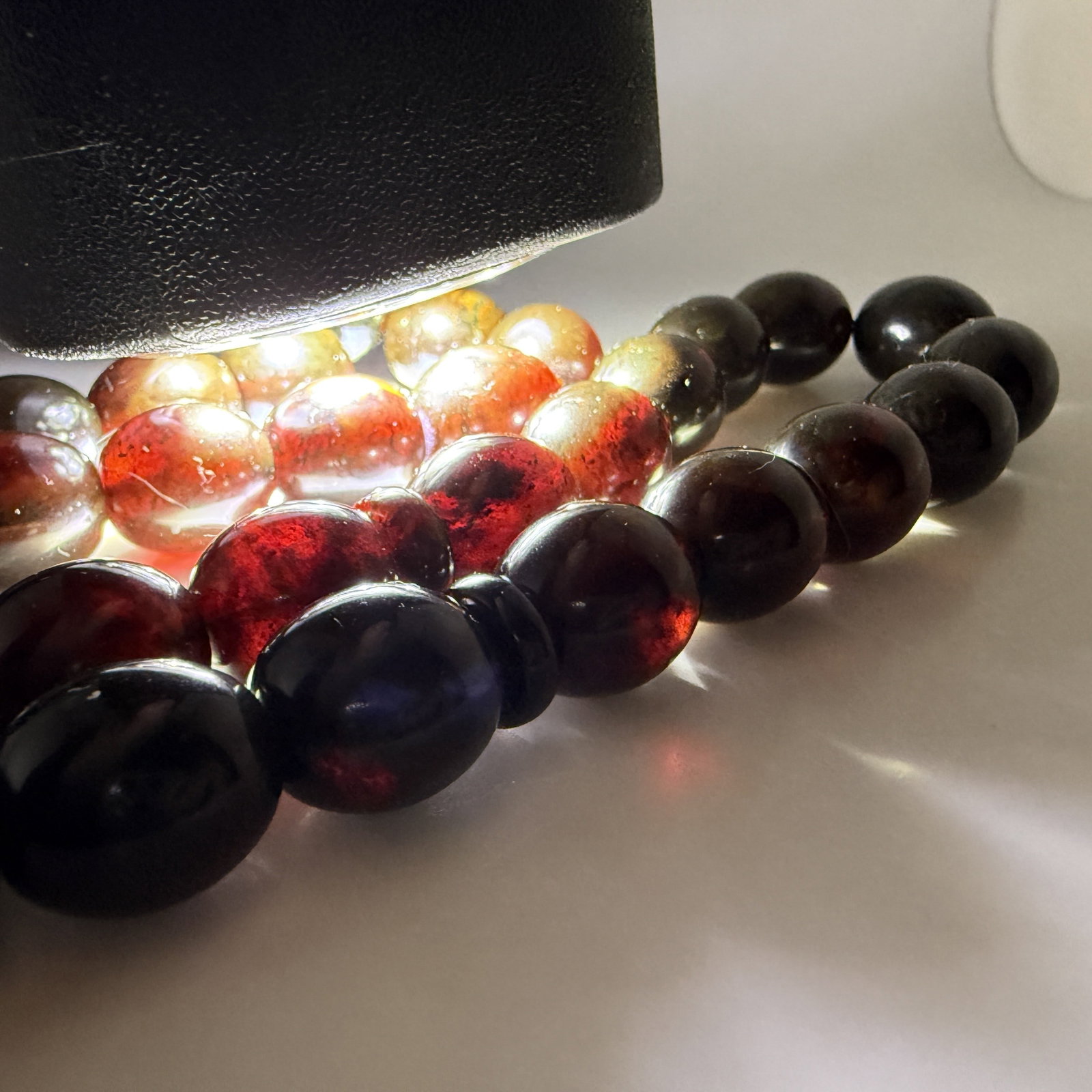 Remarkable Amber Tesbih made from Olive Amber beads - 3