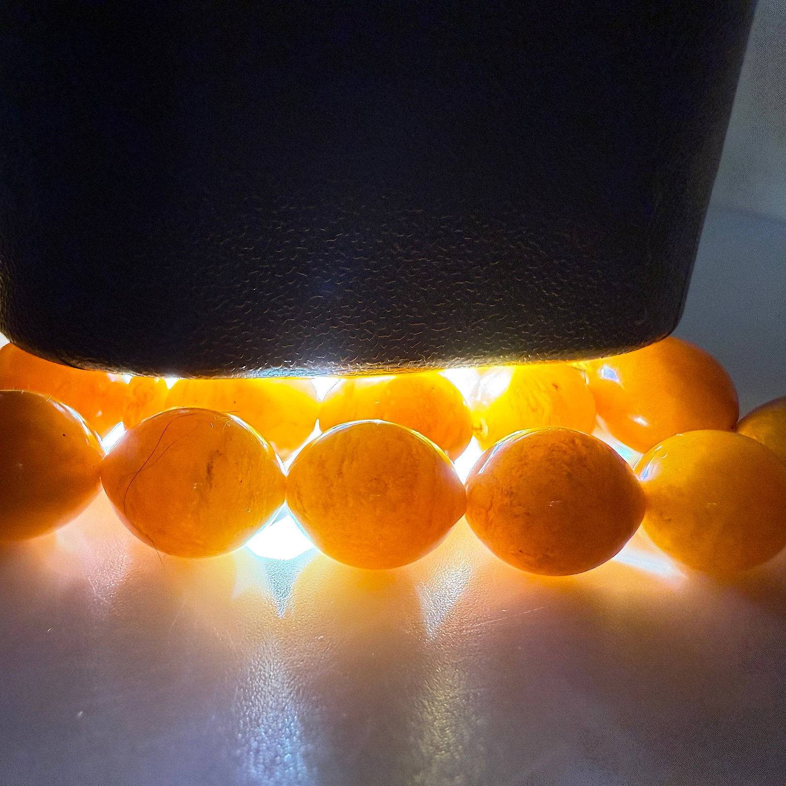 Impressive Amber Tesbih made from Olive shaped Amber beads - 5
