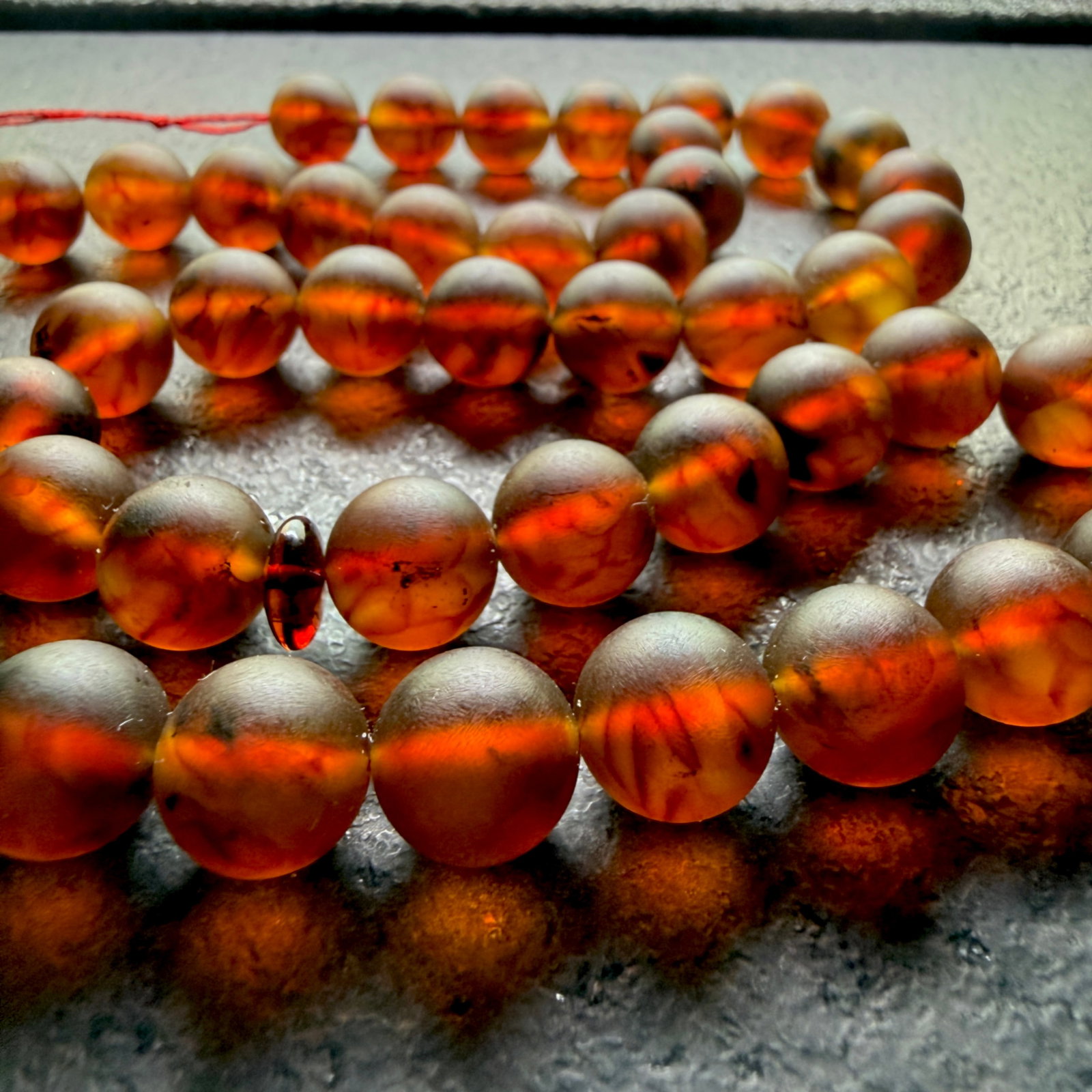 Magnificent Amber Tesbih made from Round Amber beads: Title:Magnificent Amber Tesbih made from Round Amber beads Metal:None Gemstone:Amber Weight:48.0 g Size:Bead size: 12.0 mm Bead size: 0.472 inches Made of:(Reconstituted Amber or Whole