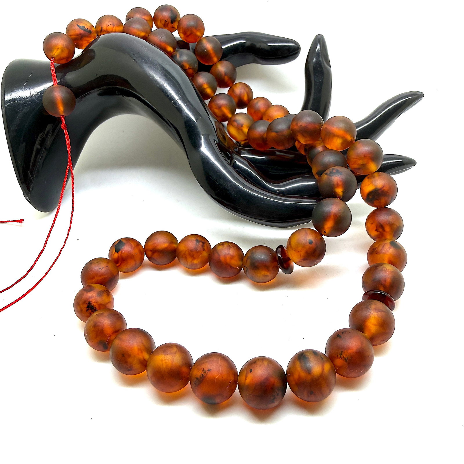 Magnificent Amber Tesbih made from Round Amber beads - 3