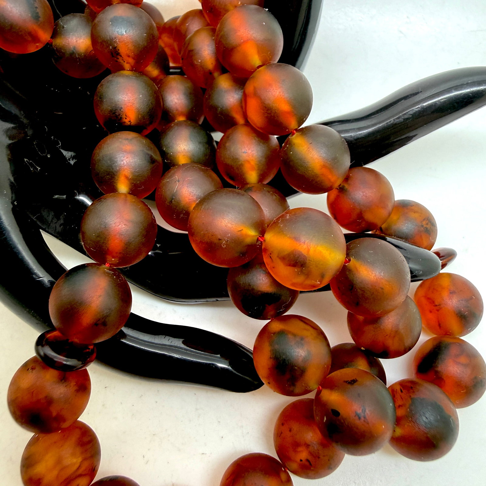 Magnificent Amber Tesbih made from Round Amber beads - 4