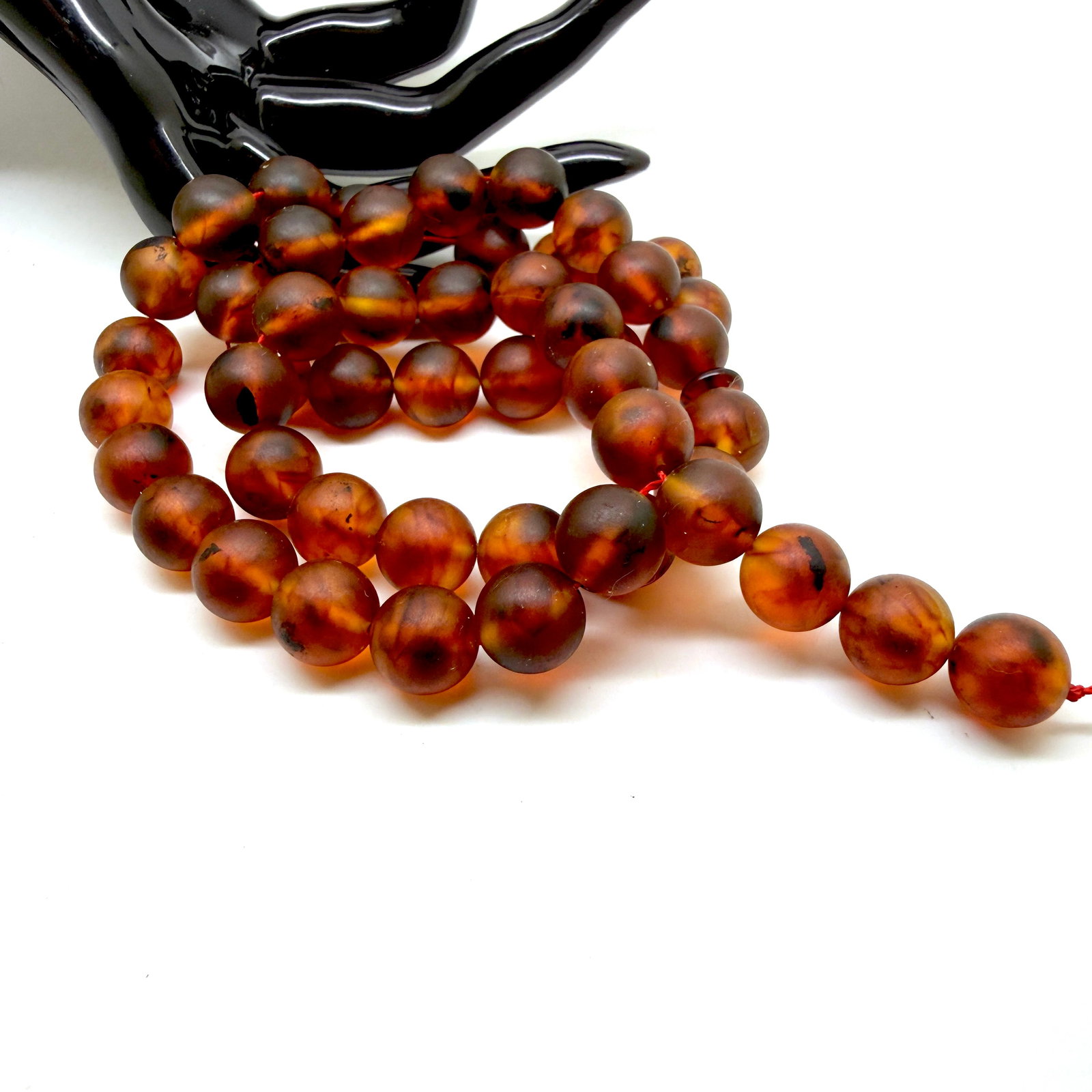 Magnificent Amber Tesbih made from Round Amber beads - 7
