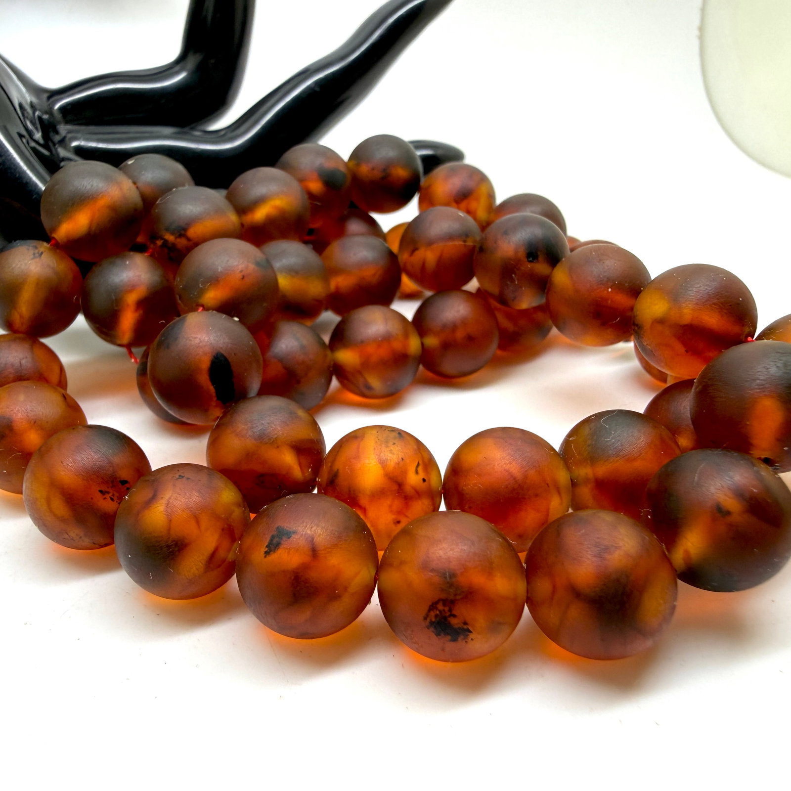 Magnificent Amber Tesbih made from Round Amber beads - 8