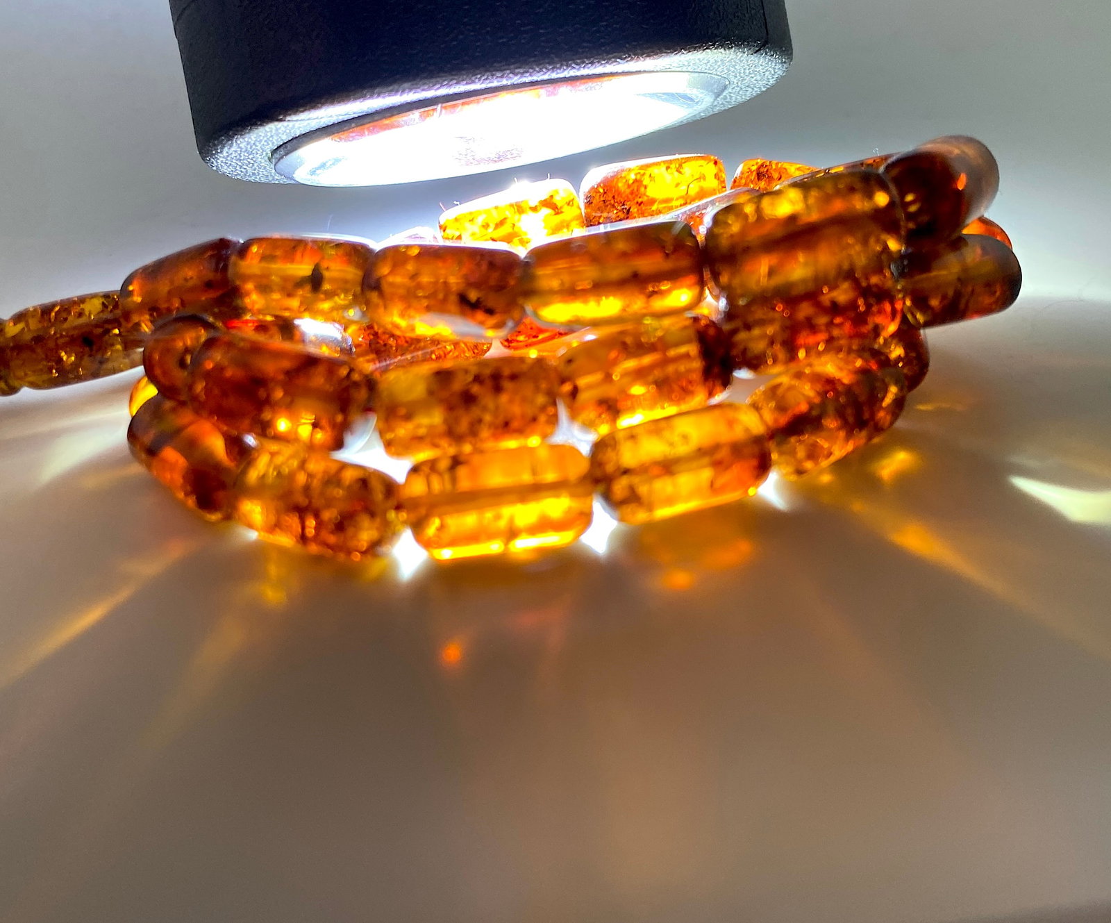 Staggering Unique Antique Amber Tesbih made from Barrel shaped Amber beads - 5