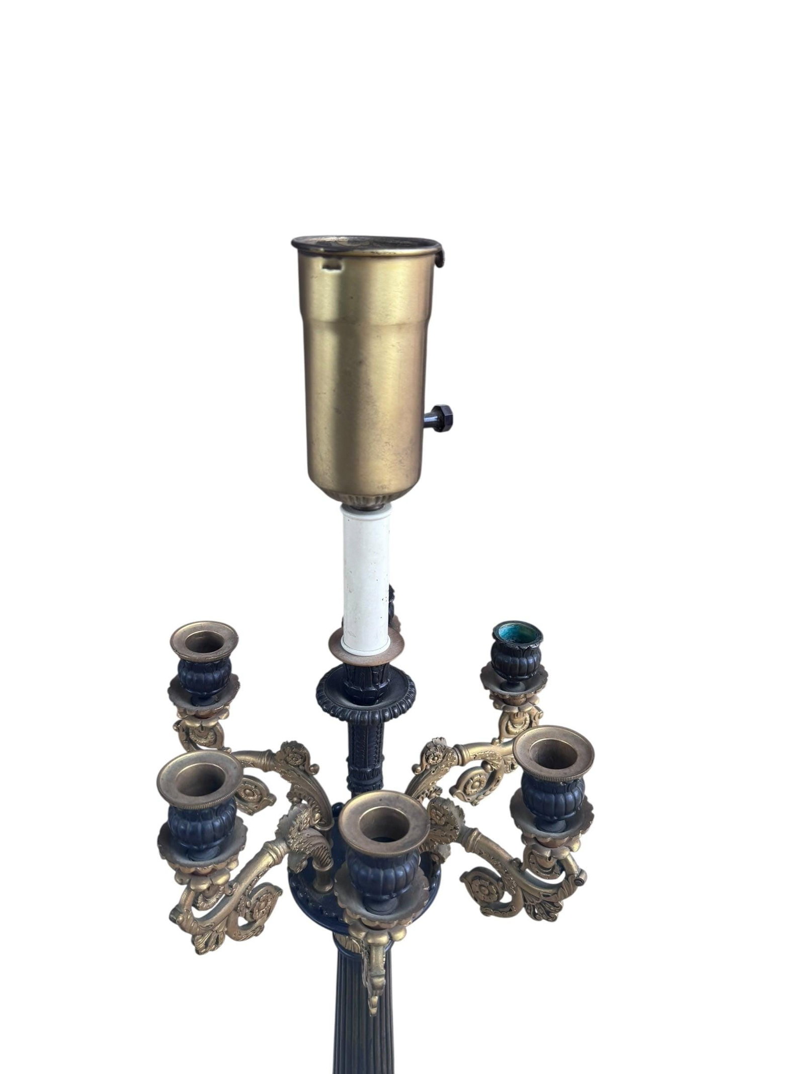 Antique 19th Century French Empire Candelabra Lamp - 3