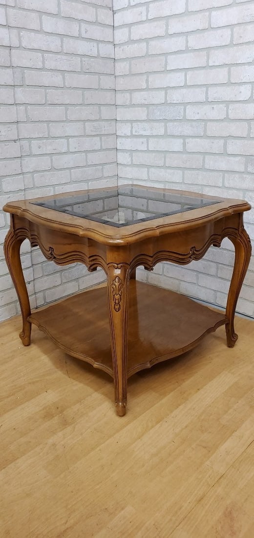 Vintage French Country Console Table and 2 Side Tables by Thomasville Furniture - 3 Piece Set - 5