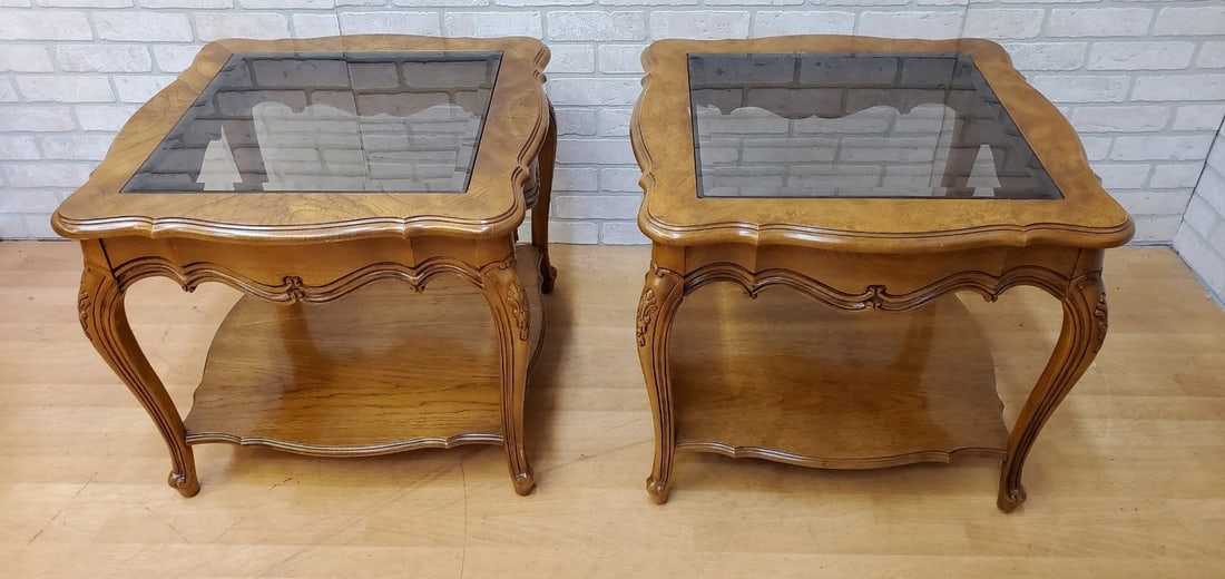 Vintage French Country Console Table and 2 Side Tables by Thomasville Furniture - 3 Piece Set - 7