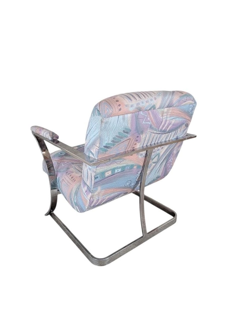 Postmodern Scoop Chair in Retro Fabric - 7