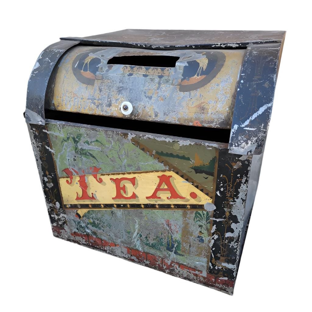 Antique Metal Large Tea Tin for General and County Stores - 2