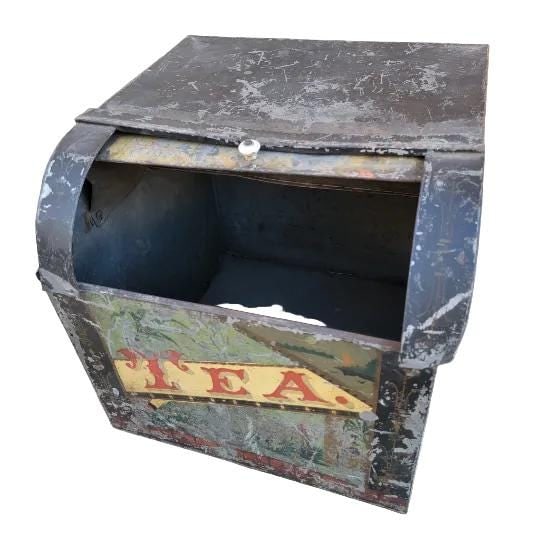 Antique Metal Large Tea Tin for General and County Stores - 5