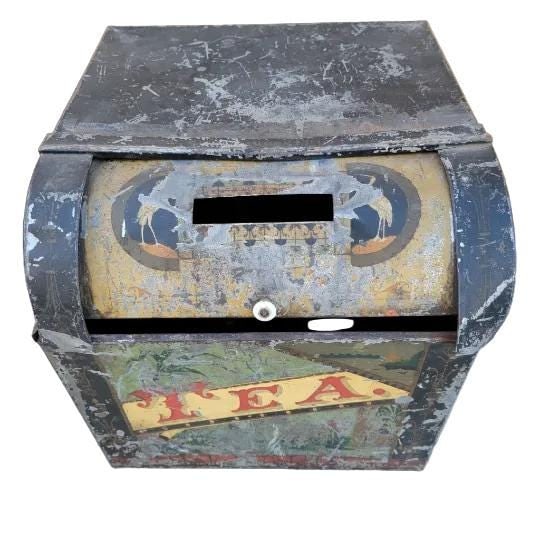 Antique Metal Large Tea Tin for General and County Stores - 7