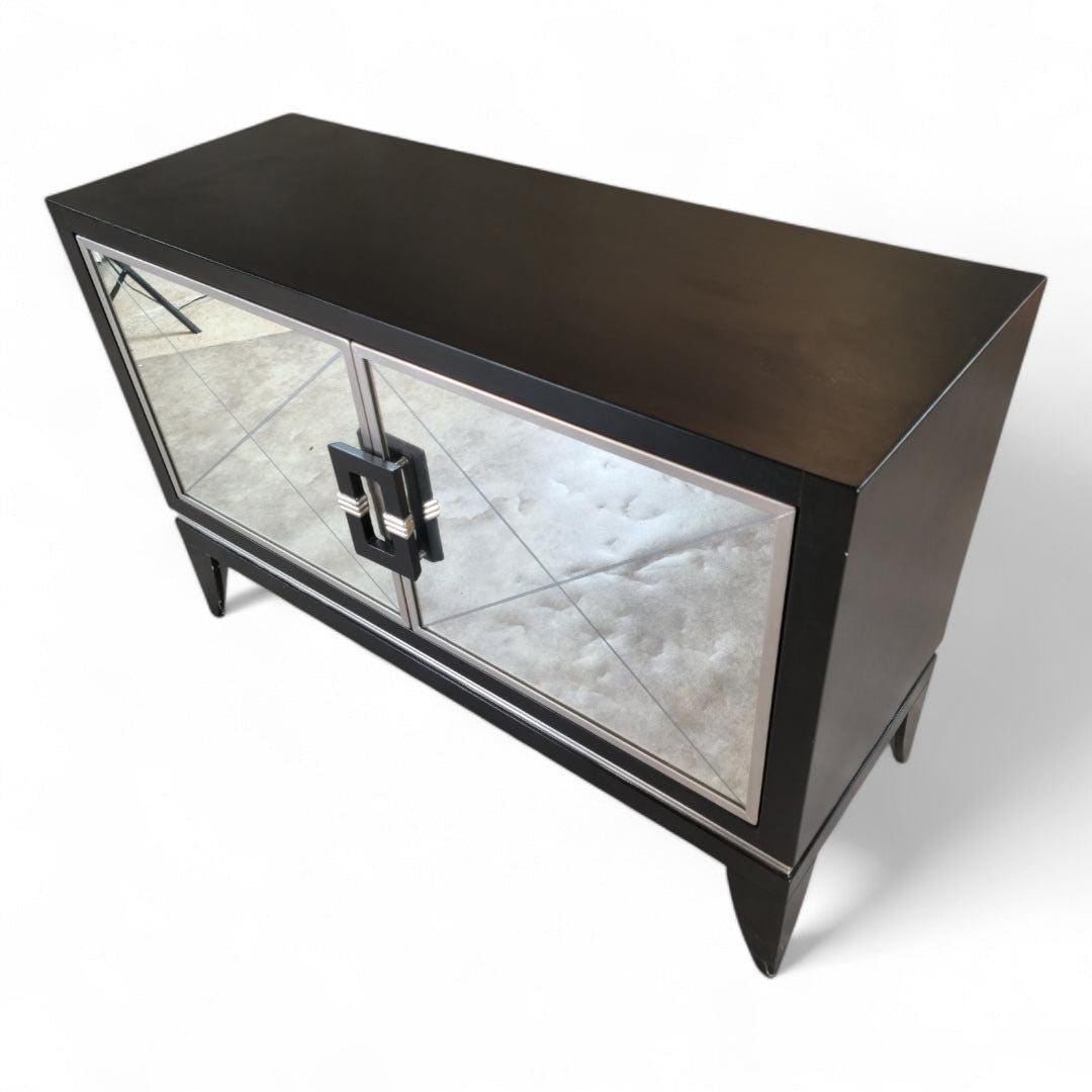 Contemporary Deco Style Ebonized Credenza By Artmax - 3