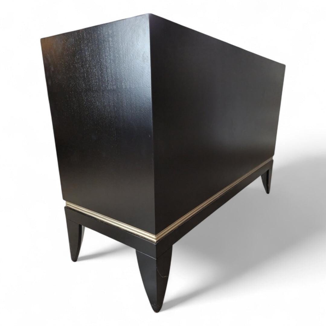 Contemporary Deco Style Ebonized Credenza By Artmax - 4