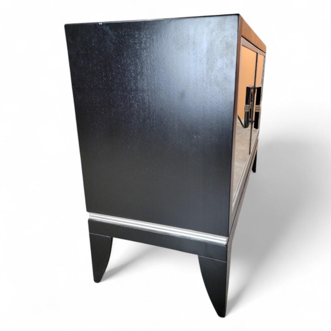 Contemporary Deco Style Ebonized Credenza By Artmax - 5