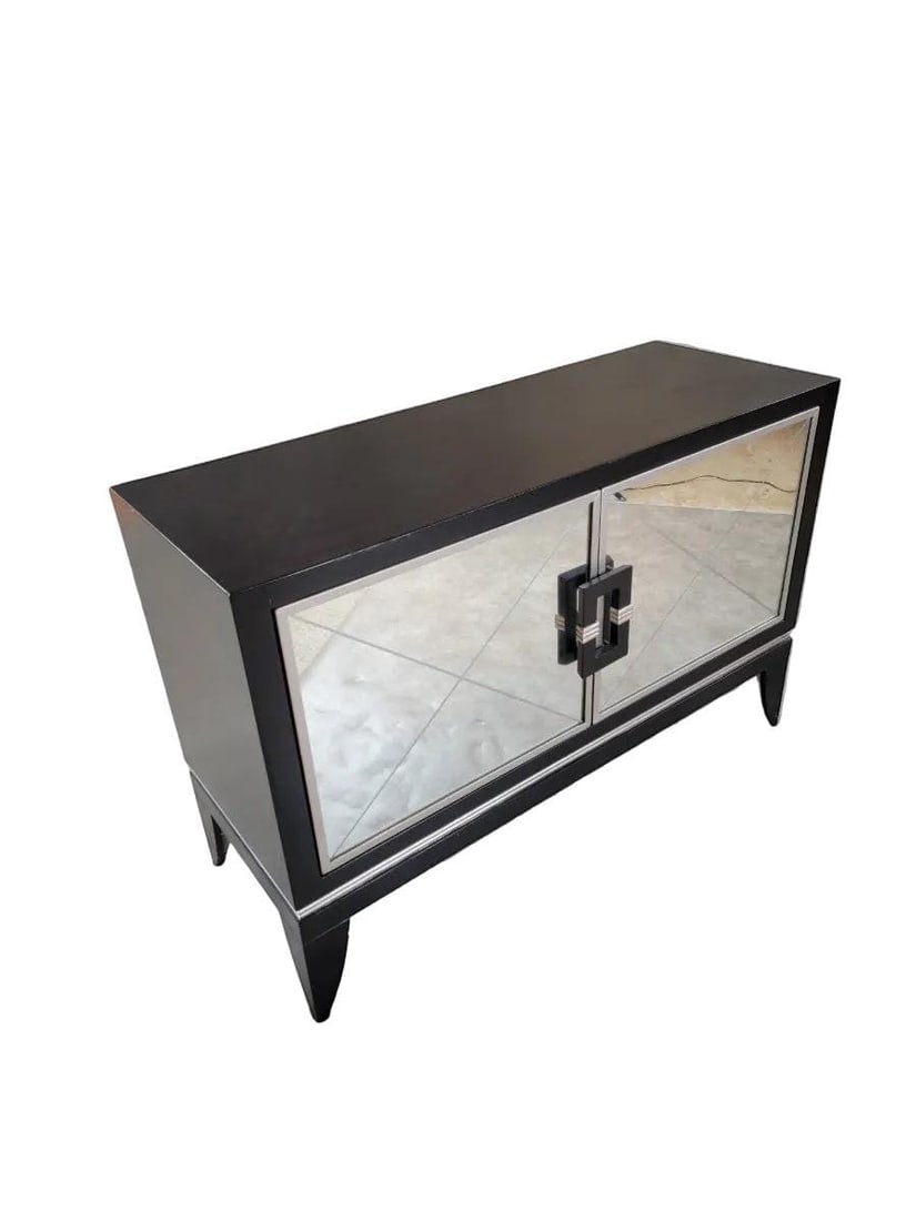 Contemporary Deco Style Ebonized Credenza By Artmax - 6