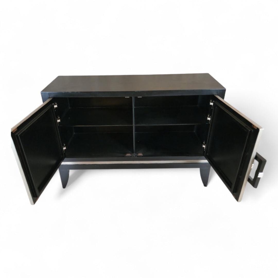 Contemporary Deco Style Ebonized Credenza By Artmax - 7
