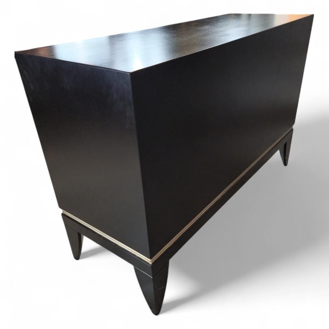Contemporary Deco Style Ebonized Credenza By Artmax - 8