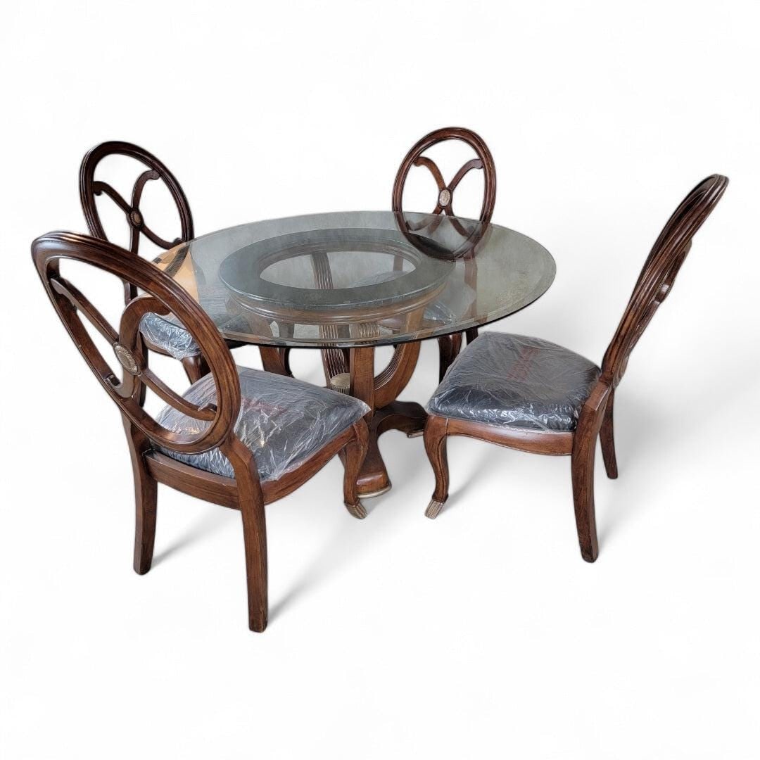 Vintage Contemporary Tessellated Stone Dining Table and Chairs - 3