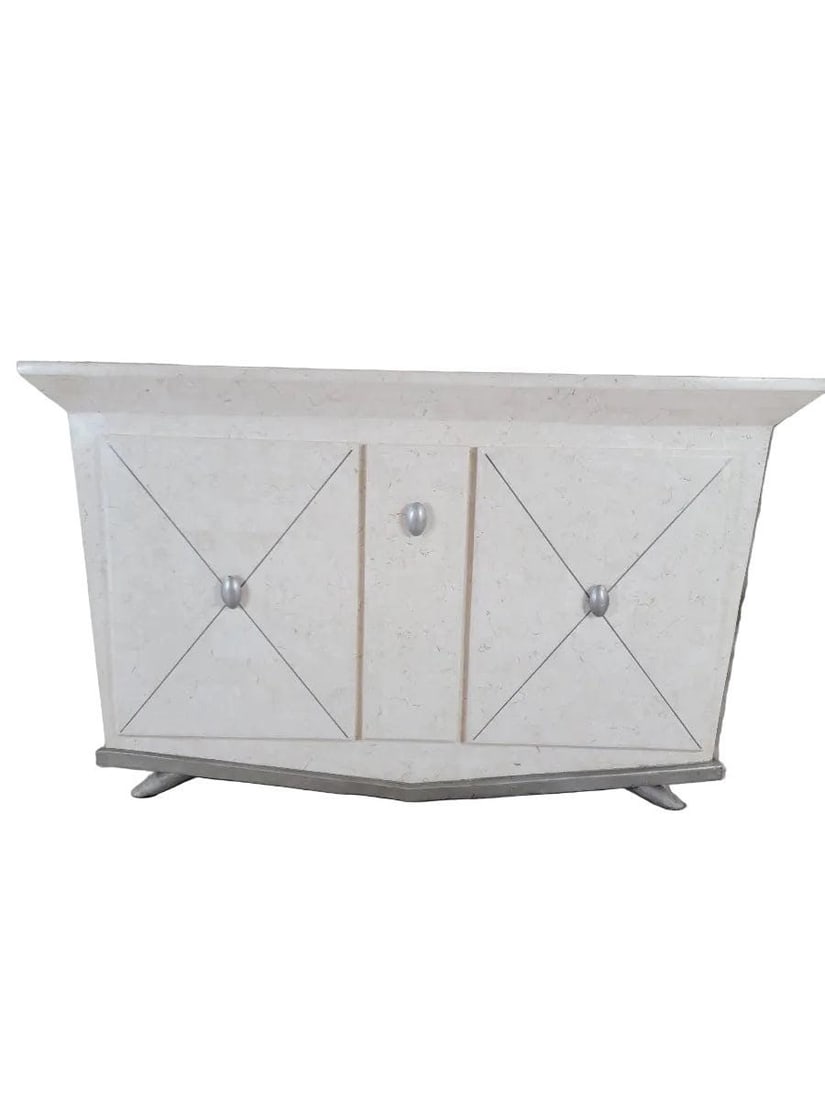 Vintage Contemporary Tessellated Stone Sideboard - 4