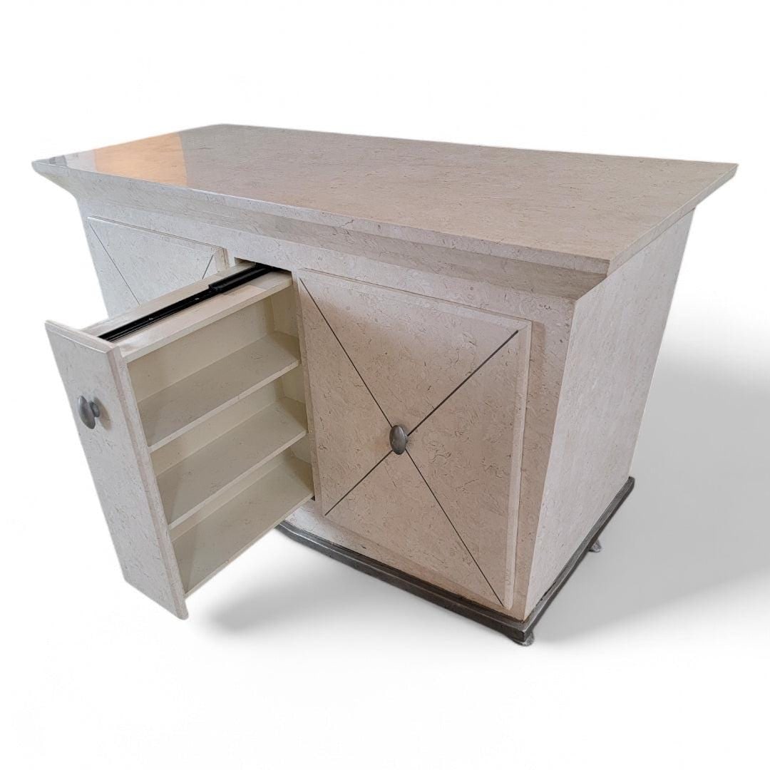 Vintage Contemporary Tessellated Stone Sideboard - 5