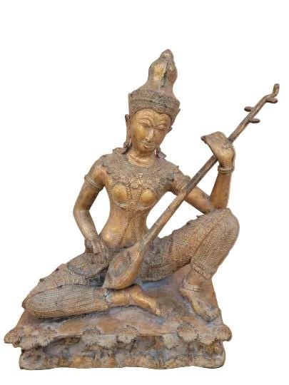 Antique Bronze Statue of Saraswati - 2