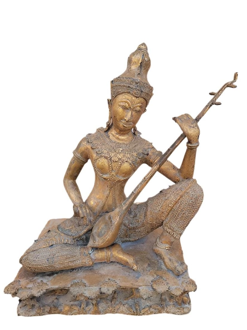 Antique Bronze Statue of Saraswati - 3
