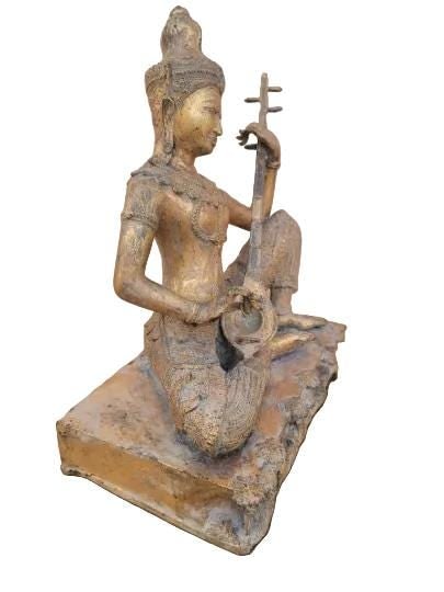 Antique Bronze Statue of Saraswati - 5