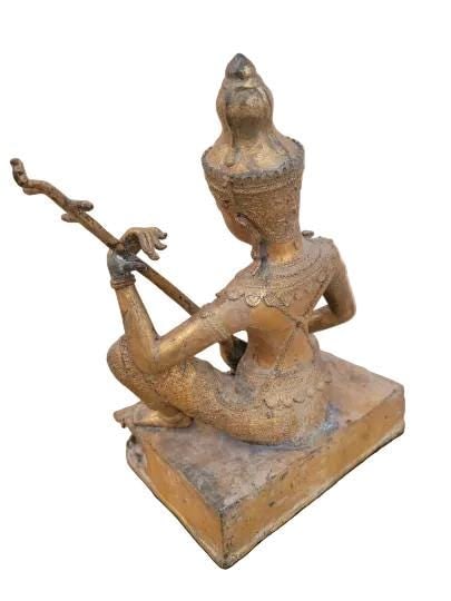 Antique Bronze Statue of Saraswati - 6