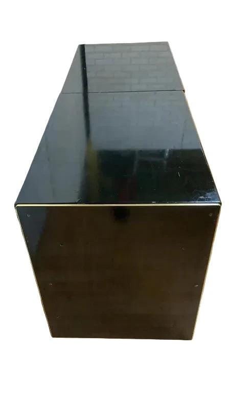 MCM Black Lacquer and Brass Credenza by John Widdicomb - 3