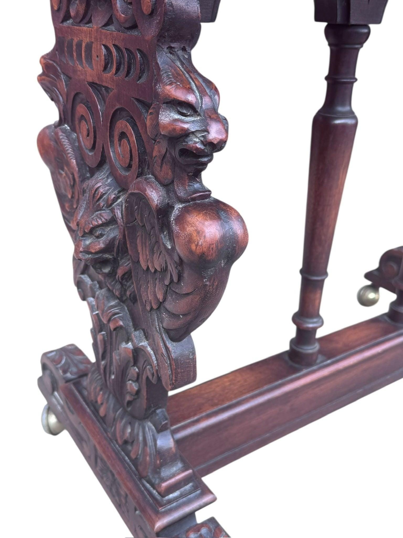 Antique Italian Renaissance Revival Style Console Table - 7