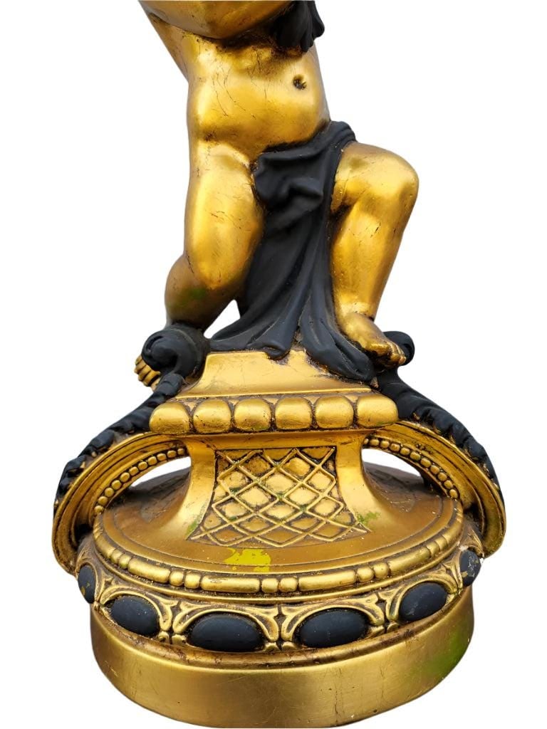 Vintage Italian Putti Gilt Table Lamps - Pair - 8