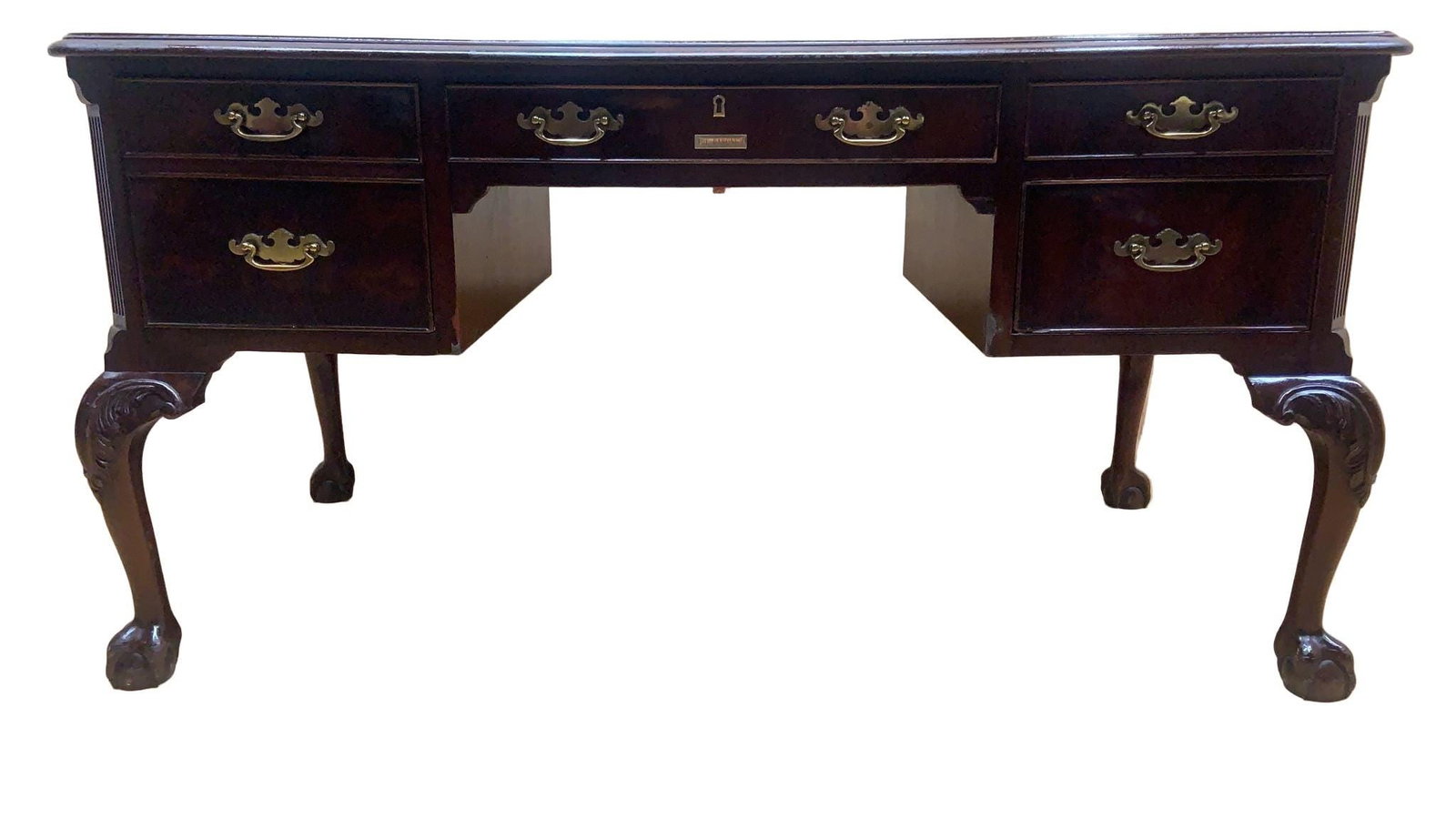 Vintage Chippendale Style Writing Desk by Heckman - 2