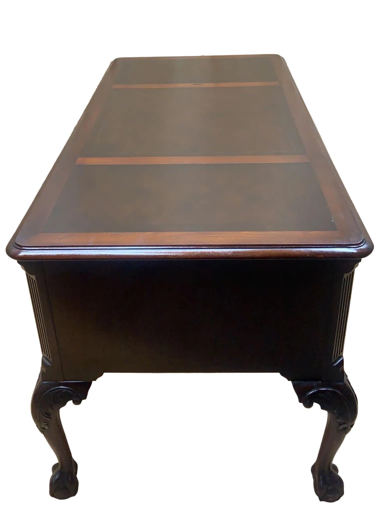 Vintage Chippendale Style Writing Desk by Heckman - 7
