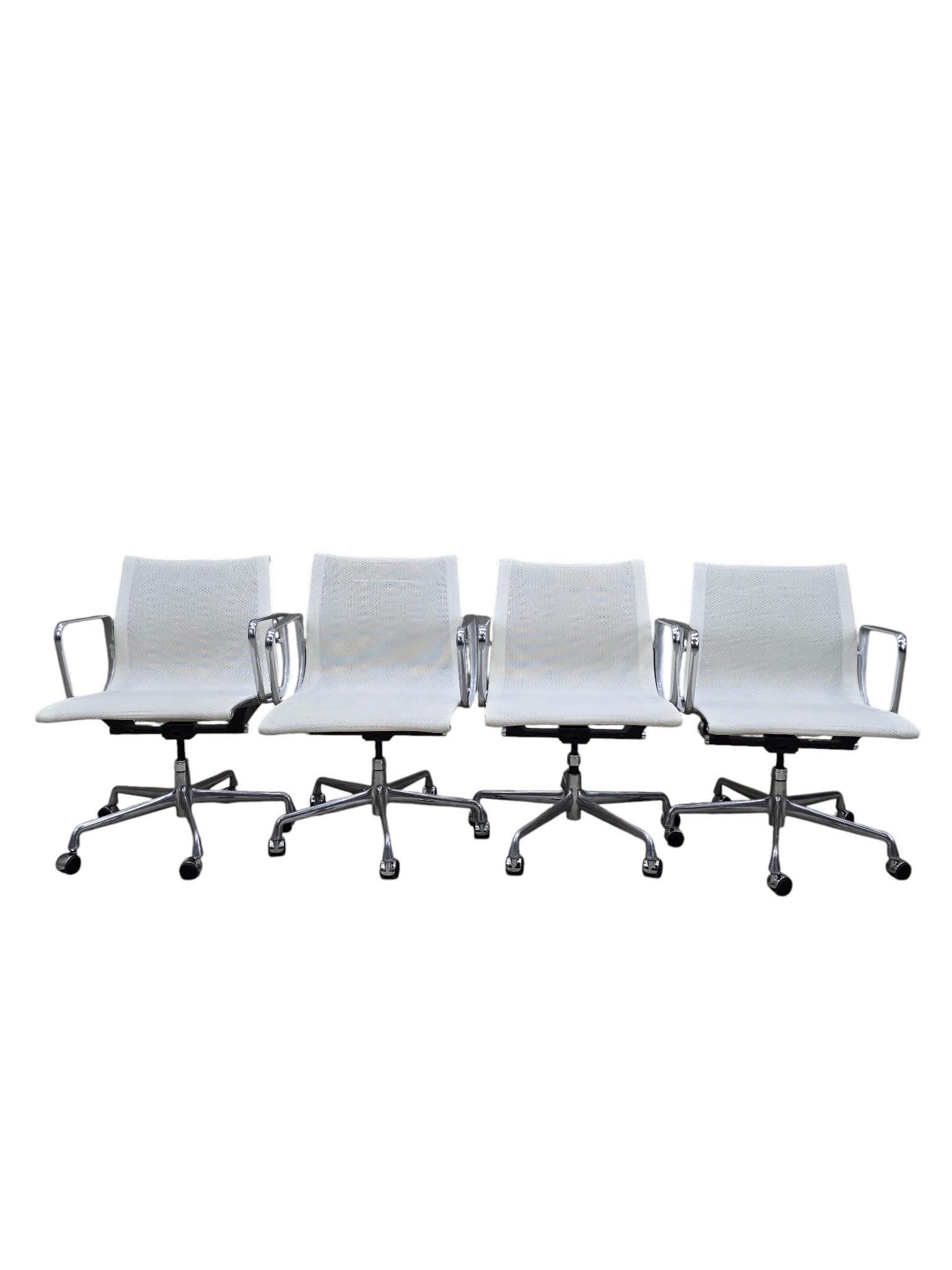 MCM Herman Miller Eames Low Back White Mesh Office Chairs - Set of 6 - 4
