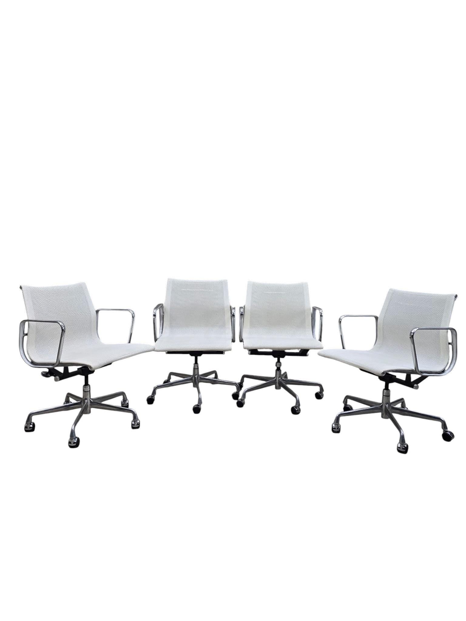MCM Herman Miller Eames Low Back White Mesh Office Chairs - Set of 6 - 7