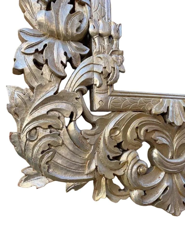 Antique Italian Baroque Style Ornate Wall Mirror - 3