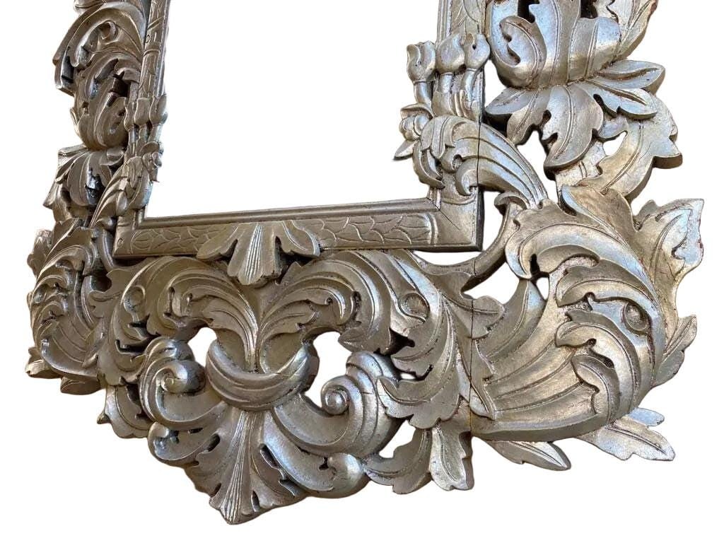 Antique Italian Baroque Style Ornate Wall Mirror - 4