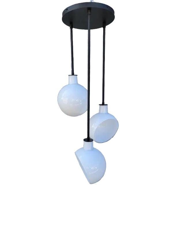 Edendale Angled Opal Hanging 3 Pendant Light - 3