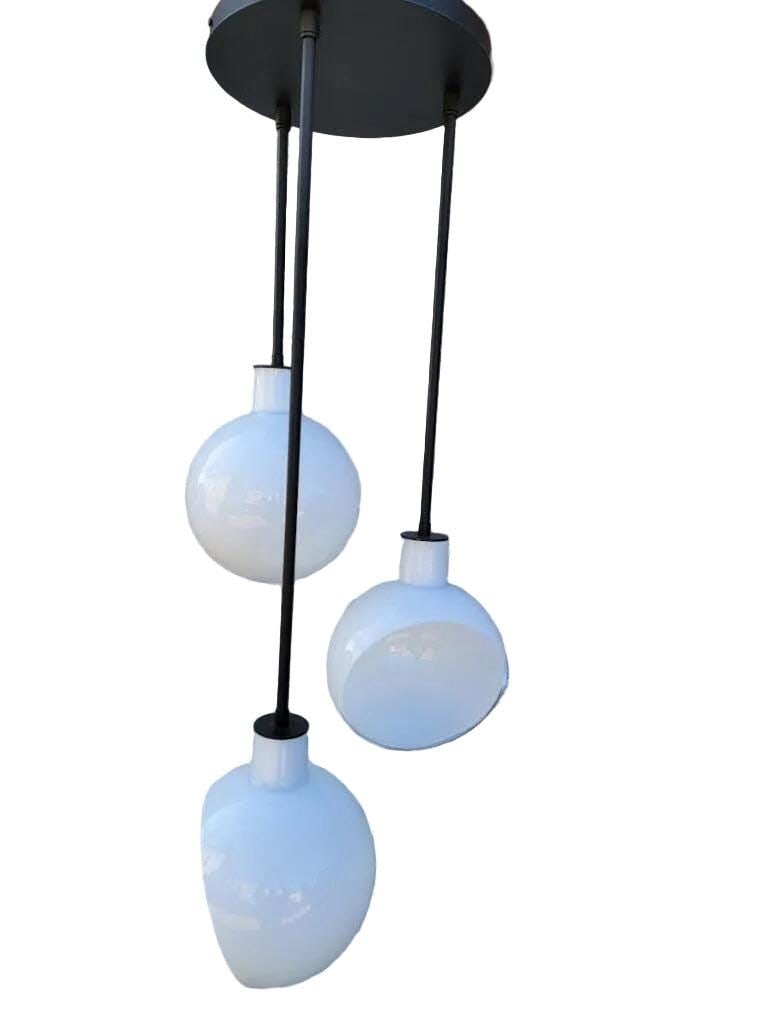 Edendale Angled Opal Hanging 3 Pendant Light - 5