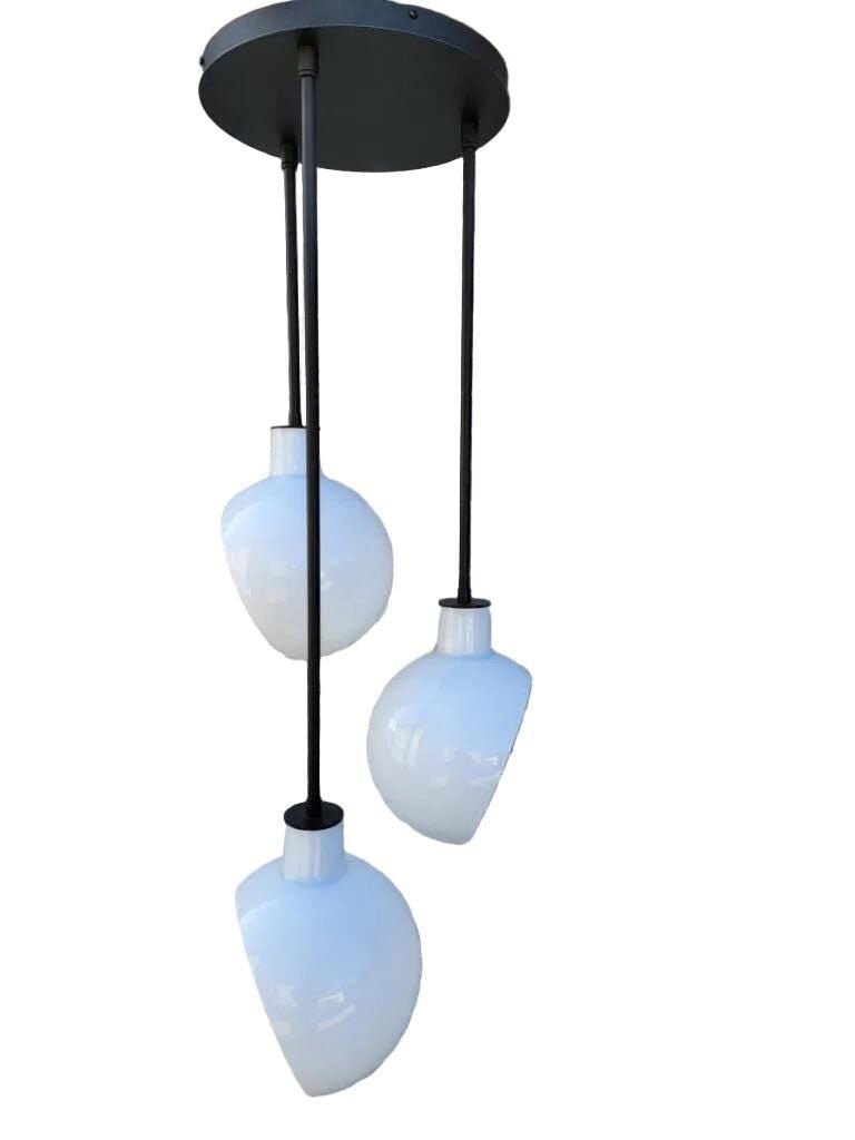 Edendale Angled Opal Hanging 3 Pendant Light - 6