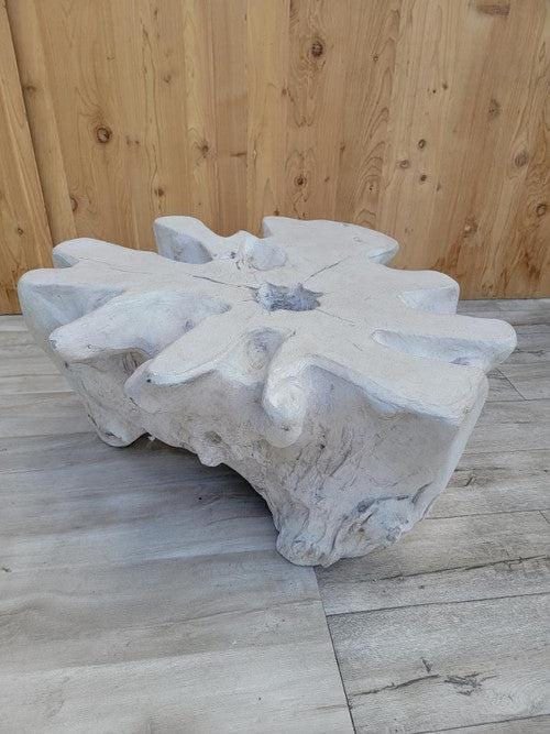 Vintage Bleached Teak Tree Root Sculpted Coffee Table - 3