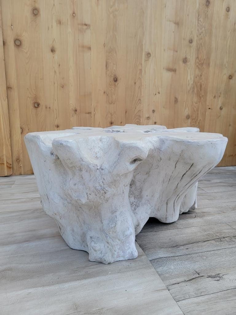 Vintage Bleached Teak Tree Root Sculpted Coffee Table - 4
