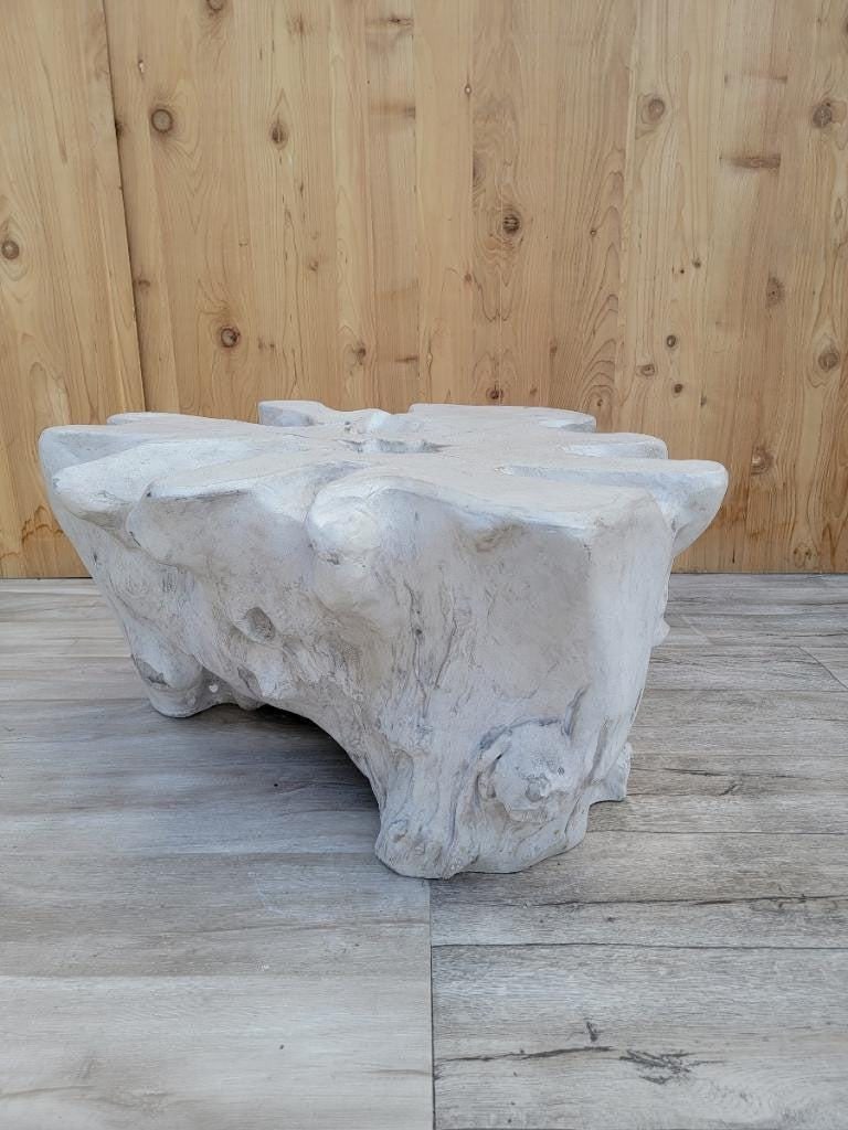 Vintage Bleached Teak Tree Root Sculpted Coffee Table - 5