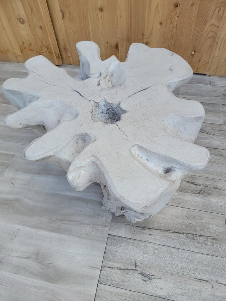 Vintage Bleached Teak Tree Root Sculpted Coffee Table - 8