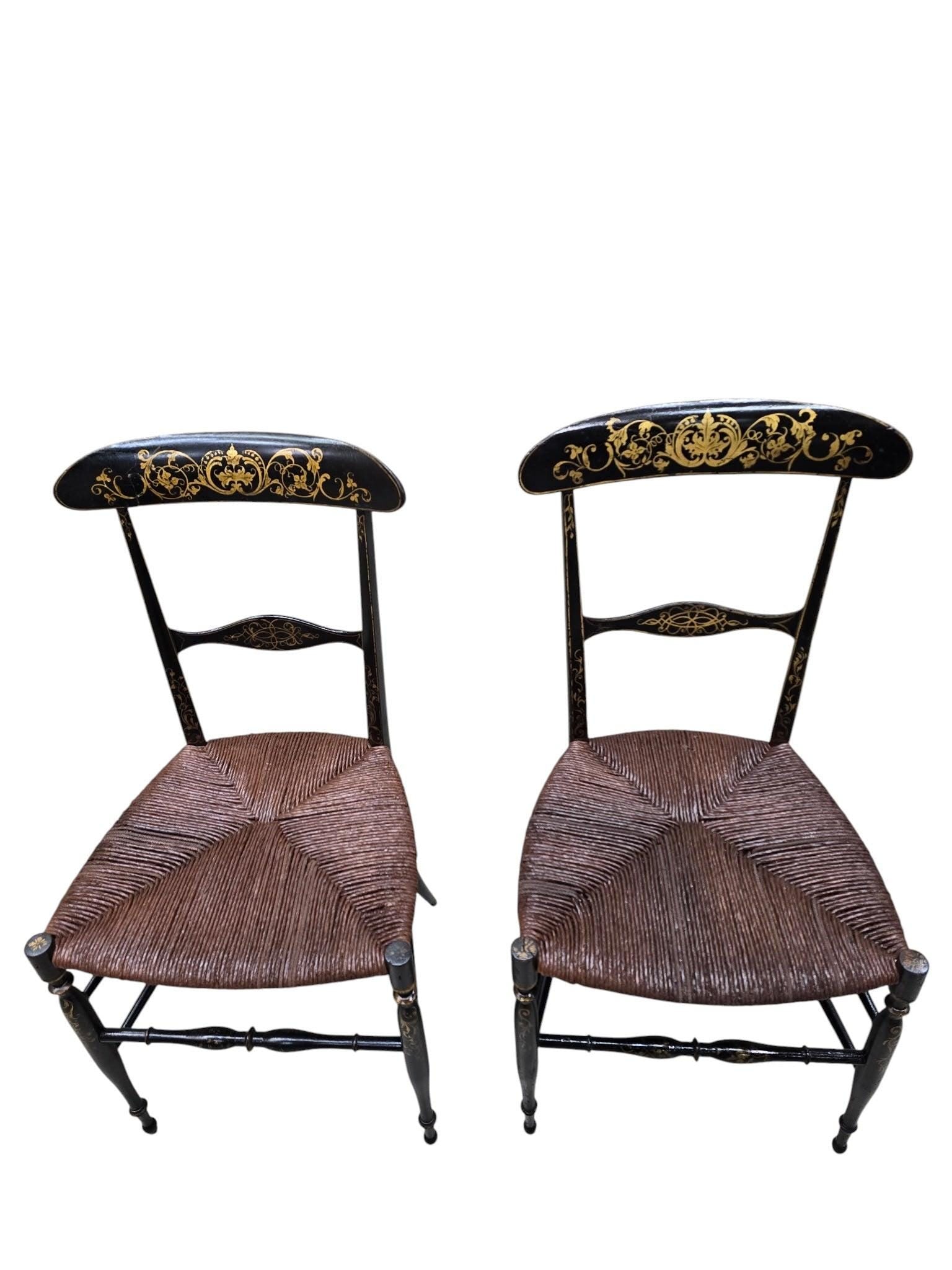 Antique Italian Side Chairs by Fratelli Levaggi and Giuseppe Gaetano Descalzi - Pair - 3