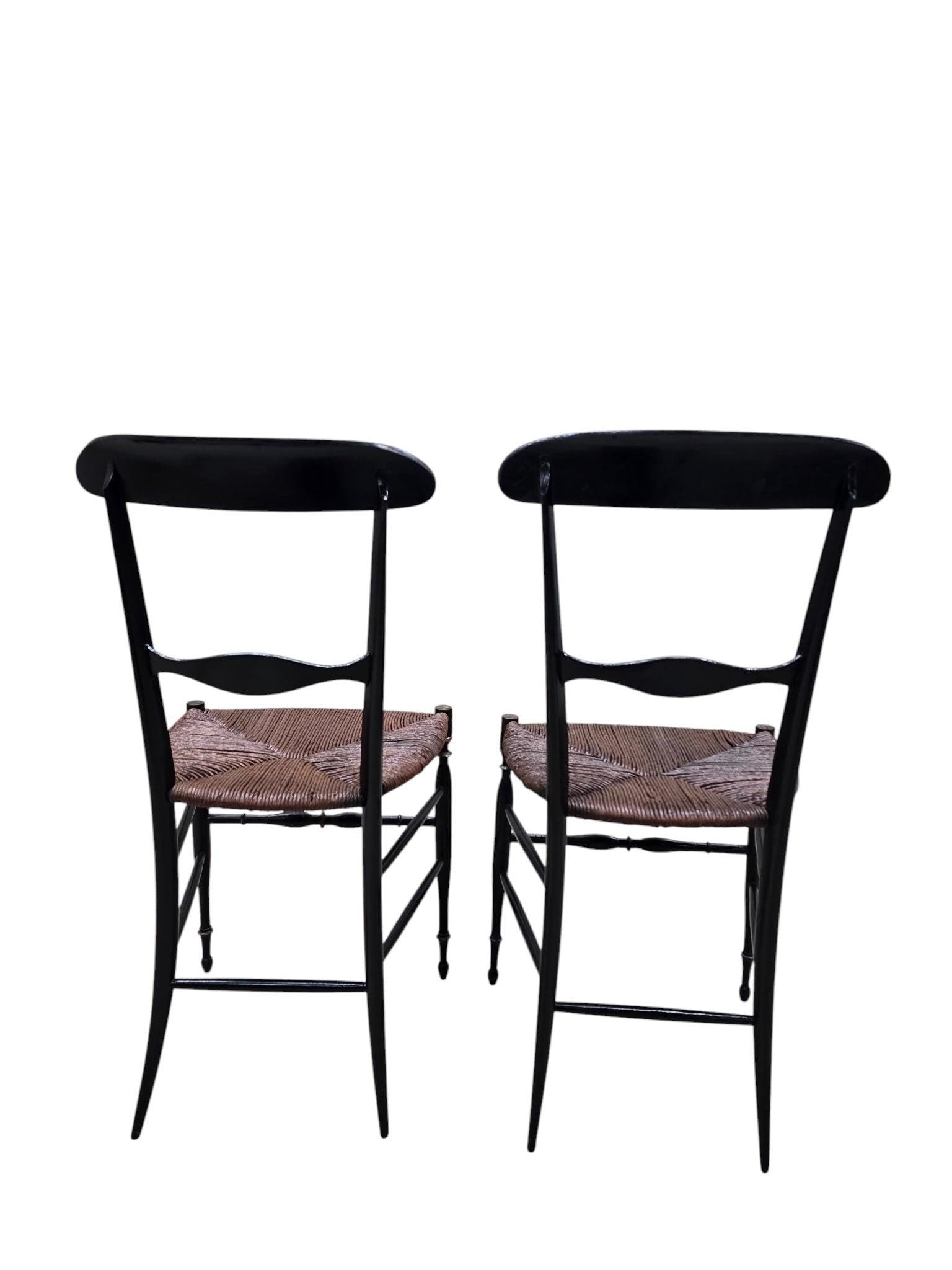 Antique Italian Side Chairs by Fratelli Levaggi and Giuseppe Gaetano Descalzi - Pair - 5